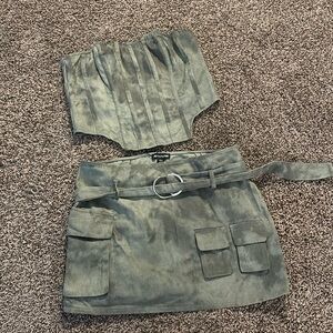 Green corset set